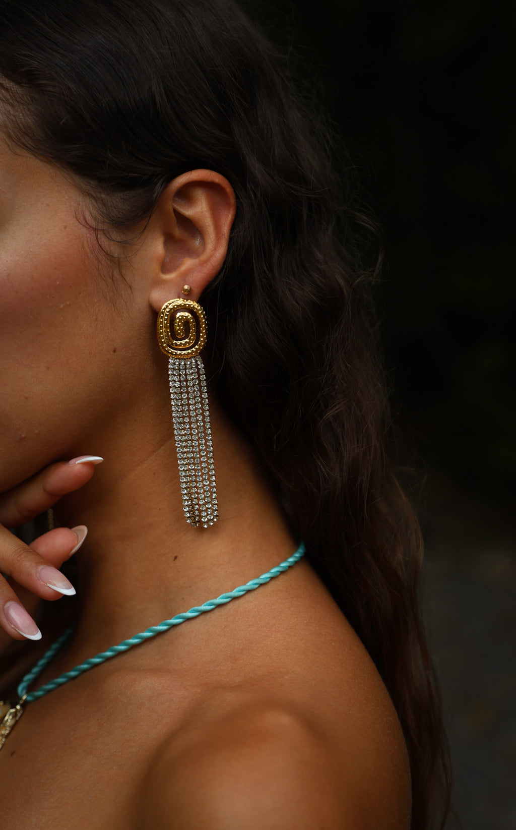 Ilo CZ Swirl Earring