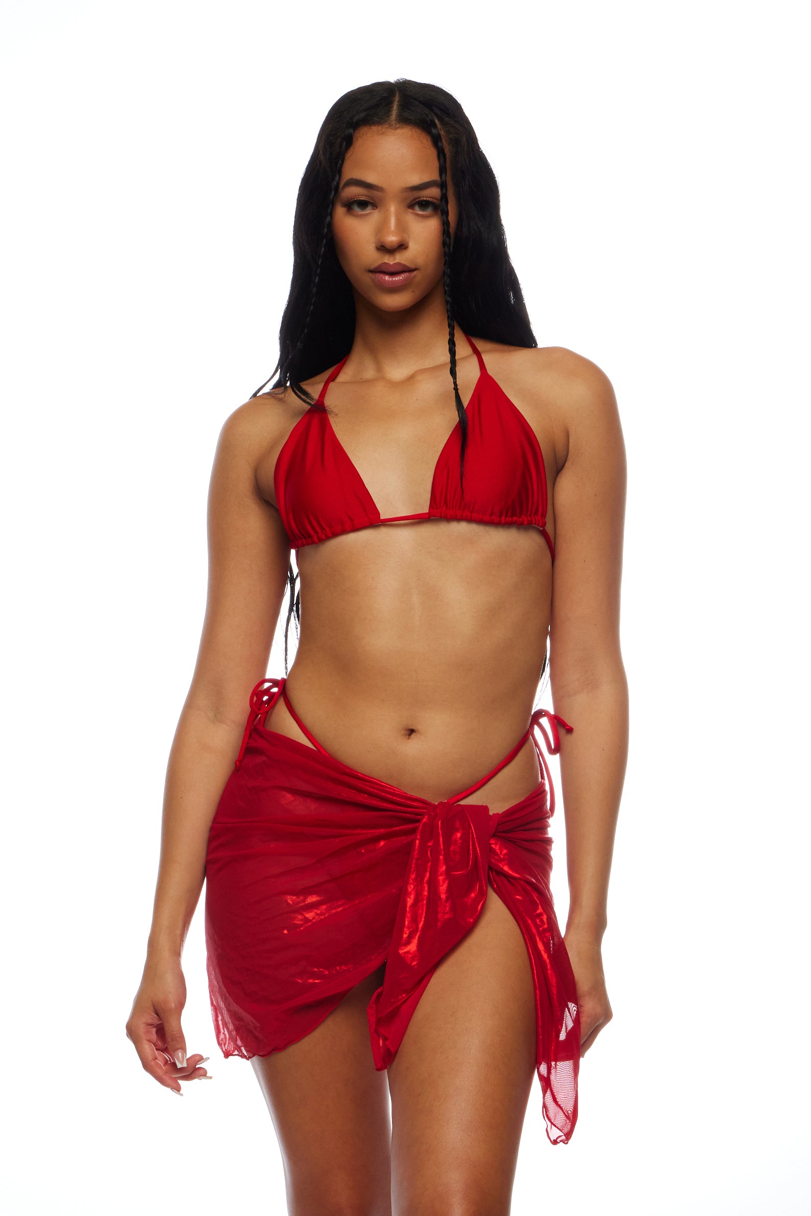 Rouge mesh Beach Sarong